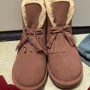 Pink bearpaw boots